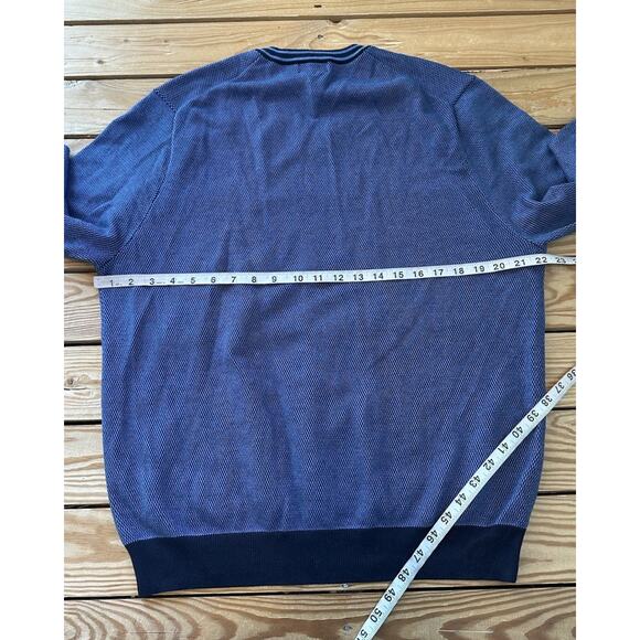 Brooks Brothers V Neck Sweater Size Large Men’s Blue Pullover - Picture 7 of 8